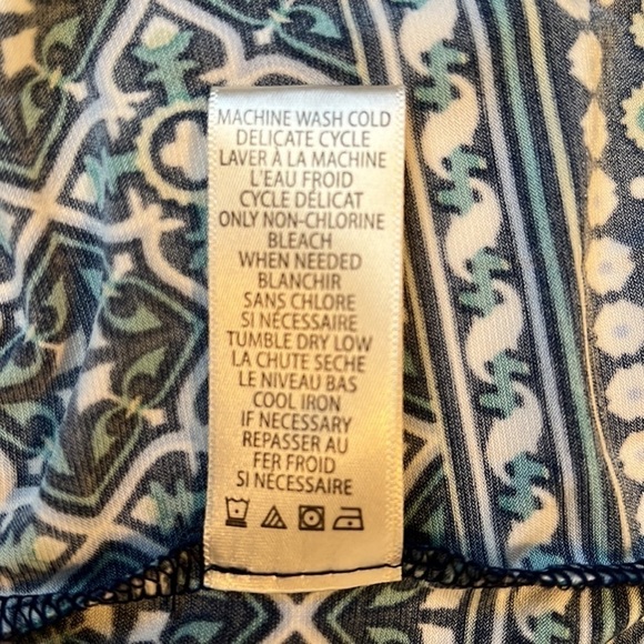 New Without Tags Max Studio Blue and Green VNeck Dress Size Small - Picture 12 of 12